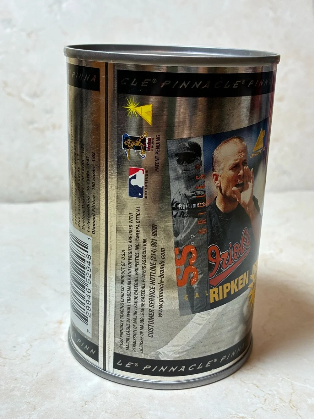 Pinnacle Inside 1997 Cal Ripken Jr. Baseball Card Can - Silver